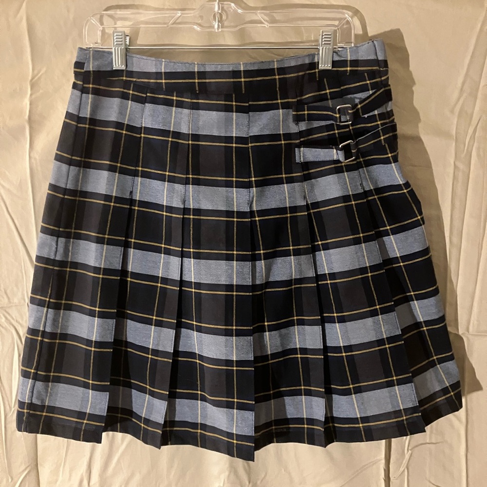 French Toast Blue Gray Pleated Girls Uniform Skirt